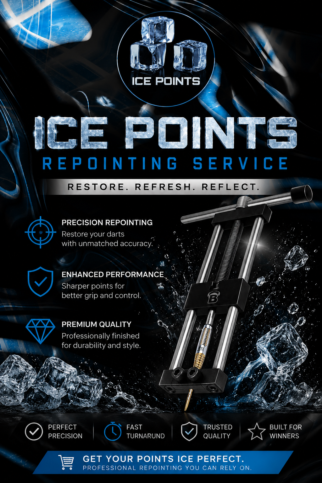 Repointing your darts service ( see description )
